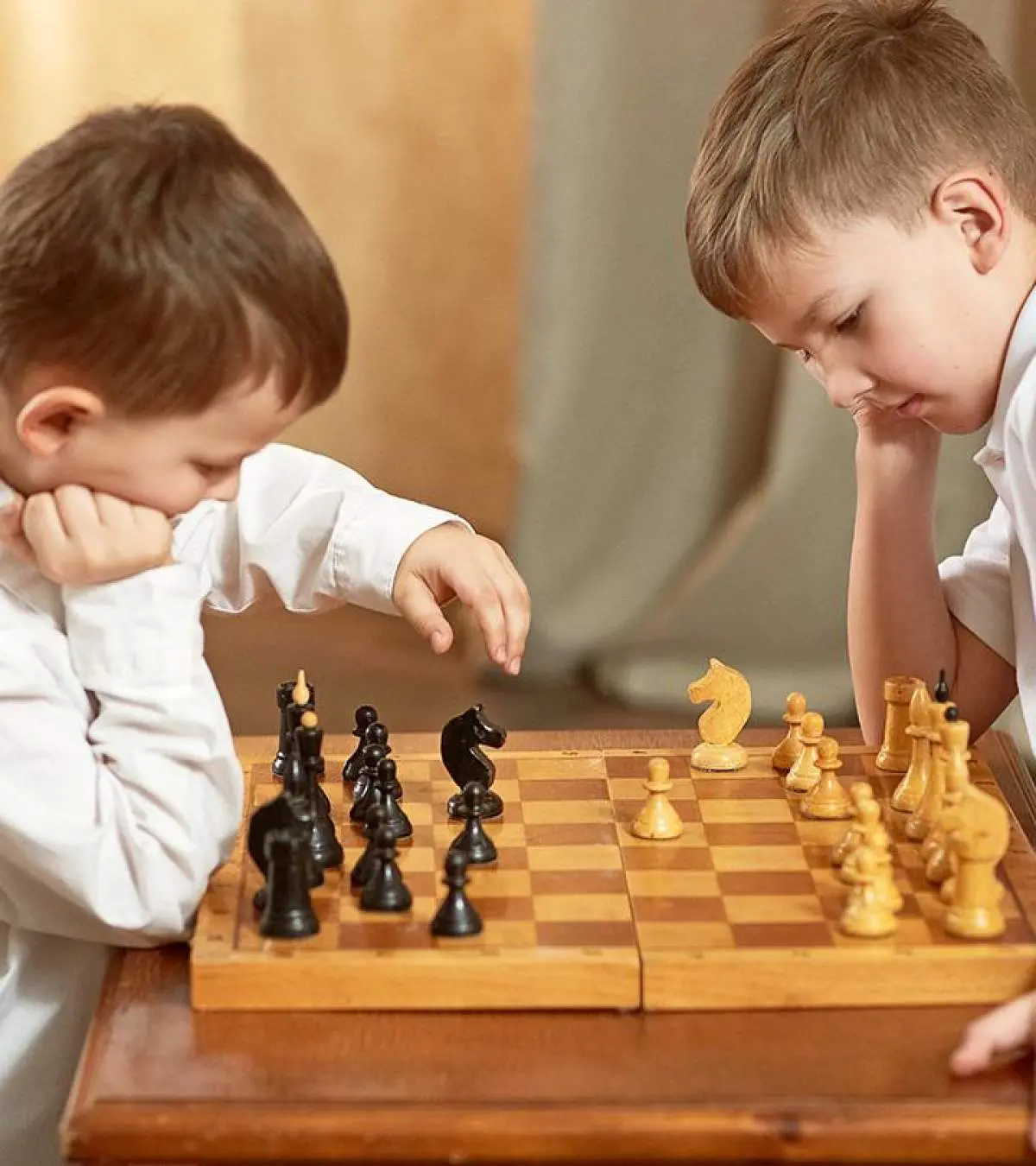 Children playing chess